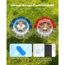VEVOR Inflatable Bumper Balls 2-Pack, 5FT/1.5M Body Sumo Zorb Balls for Teen & Adult, 0.8mm Thick PVC Human Hamster Bubble Balls for Outdoor Team Gaming Play, Bumper Bopper Toys for Garden, Yard, Park