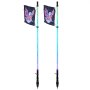VEVOR 2 PCS 3 FT Whip Light with Spring Base, Led Whip Light with APP & Remote Control, Waterproof 360° Spiral RGB Chasing Lighted Whips with 2 Flags, for UTVs, ATVs, Motorcycles, RZR, Can-am, Go-kart