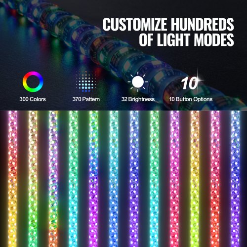 LQMEILI Fouet de danse à fibre optique LED rechargeable de 1,8 m avec 7 couleurs et 4 modes lumineux, jouet parfait pour la danse, les fêtes, les cadeaux