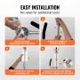 VEVOR Stretch Film Dispenser, Holds 12"-20" Rolls, Industrial Strength Shrink Wrap Dispenser Holder with Extended Handle, Stretch Film Packing Machine for Pallet Wrapping Shipping Moving (1 Pack)