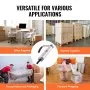 VEVOR Stretch Film Dispenser, Holds 12"-20" Rolls, Industrial Strength Shrink Wrap Dispenser Holder with Extended Handle, Stretch Film Packing Machine for Pallet Wrapping Shipping Moving (1 Pack)