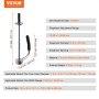 VEVOR Stretch Film Dispenser, Holds 12"-20" Rolls, Industrial Strength Shrink Wrap Dispenser Holder with Extended Handle, Stretch Film Packing Machine for Pallet Wrapping Shipping Moving (1 Pack)