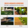 VEVOR Solar Outdoor Lights, 12 Pack Bright up to 16h, Waterproof Pathway Light Solar Powered Landscape Stake Glass Stainless Steel Garden Lighting for Patio, Lawn, Yard, Walkway, Driveway (Warm White)