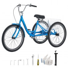 used 3 wheel bicycles for sale PurezmMoto Bicycle Cruise Trike 3 Wheel,24 Inch Tricycle Adults 7 Speed Tricycle for Sale,Cargo Trike with Basket, Cycling Bike for Outdoor Sports Shopping for Adults and The Elderly(Red) The basket is perfect for picnics or storing groceries New and used Adult-3-wheel-bicycles-iowa for