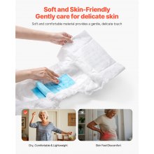 VEVOR Adult Briefs with Adhesive Tabs Incontinence Briefs for Men Women M Size
