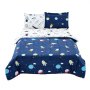 VEVOR Kids Comforter Set, 5 Pieces, Twin Bedding Sets with 1 Comforter, 1 Flat Sheet, 1 Fitted Sheet, 2 Pillowcases, Soft Microfiber & Space Printed, Bedding Comforter Sets for Boys Girls Teen