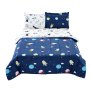 VEVOR Kids Comforter Set, 5 Pieces, Twin Bedding Sets with 1 Comforter, 1 Flat Sheet, 1 Fitted Sheet, 2 Pillowcases, Soft Microfiber & Space Printed, Bedding Comforter Sets for Boys Girls Teen