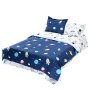 VEVOR Kids Comforter Set, 5 Pieces, Twin Bedding Sets with 1 Comforter, 1 Flat Sheet, 1 Fitted Sheet, 2 Pillowcases, Soft Microfiber & Space Printed, Bedding Comforter Sets for Boys Girls Teen