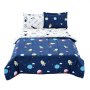VEVOR Kids Comforter Set, 5 Pieces, Twin Bedding Sets with 1 Comforter, 1 Flat Sheet, 1 Fitted Sheet, 2 Pillowcases, Soft Microfiber & Space Printed, Bedding Comforter Sets for Boys Girls Teen