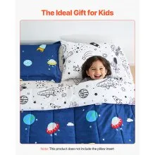 VEVOR Kids Comforter Set 5 Pieces Twin Bedding Set for Kid & Teen Space Printed