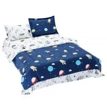 VEVOR Kids Comforter Set 5 Pieces Twin Bedding Set for Kid & Teen Space Printed
