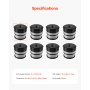 VEVOR Body Mount Bushing Kit, Compatible with 2008-2016 F250 F350 Super Duty, 64 PCS Silicone Body Mount Kit, Quick Replacement, Durable Components for Improving Bumpy Driving Performance, Gray