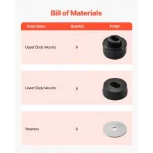 Body Mount Bushing Kit for 1999-2014 Chevy Silverado & Sierra 1500/2500 24 PCS