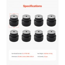 VEVOR Body Mount Bushing Kit, Compatible with 1999-2014 Chevy Silverado & Sierra 1500/2500, 24 PCS Polyurethane Body Mount Kit, Durable Components for Improving Bumpy Driving Performance, Black