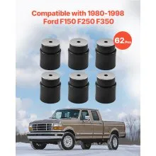 Body Mount Bushing Kit Compatible with 1980-1998 Ford F150 F250 F350 62 PCS