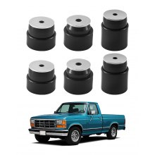 VEVOR Body Mount Bushing Kit, Compatible with 1980-1998 Ford F150 F250 F350, 62 PCS Polyurethane Body Mount Kit, Quick Replacement, Durable Components for Improving Bumpy Driving Performance, Black