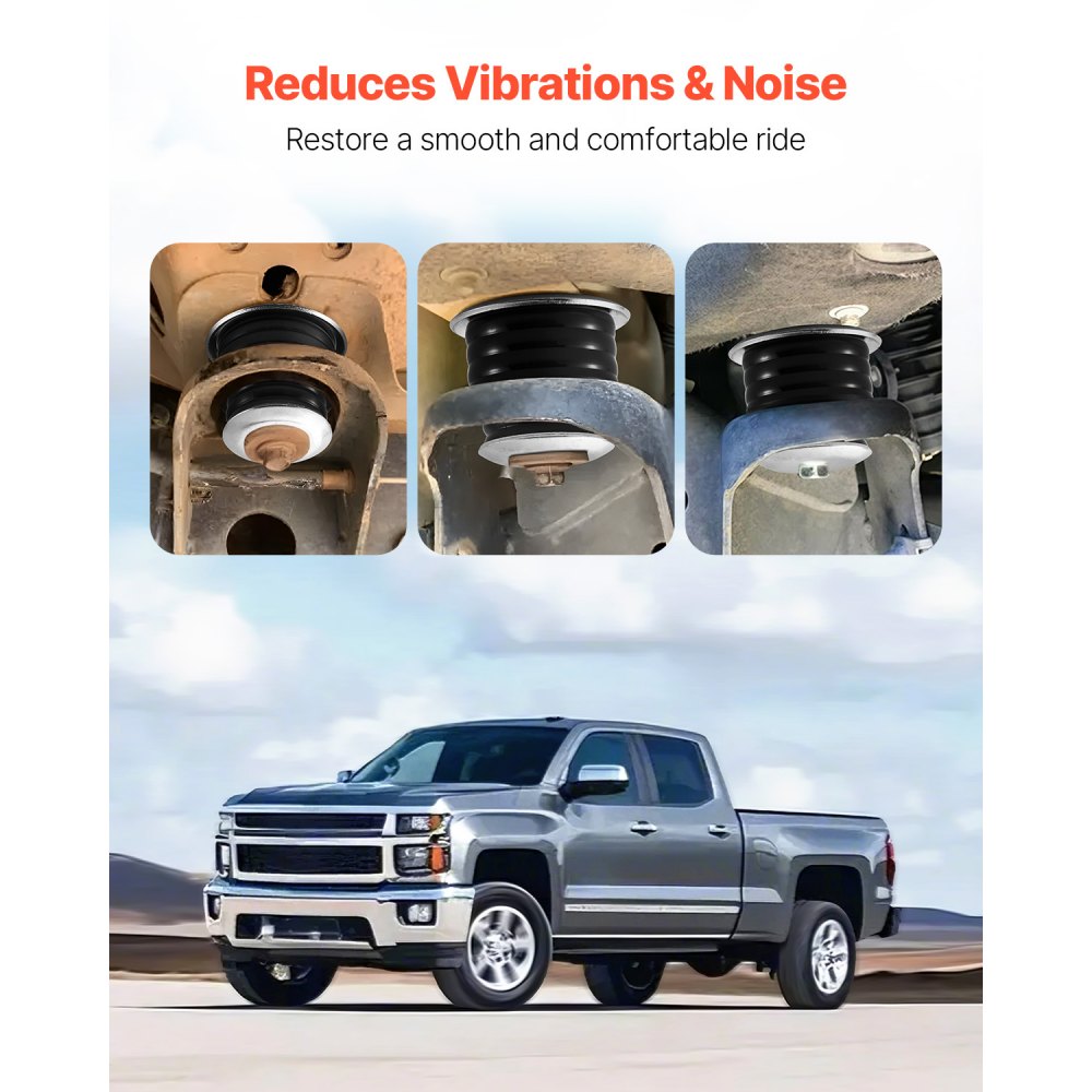 VEVOR Body Mount Bushing Kit, Compatible with 1999-2007 Ford F250 F350, 60 PCS Polyurethane Body Mount Kit, Quick Replacement, Durable Components for Improving Bumpy Driving Performance, Black
