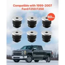 Body Mount Bushing Kit Compatible with 1999-2007 Ford F250 F350 60 PCS Black