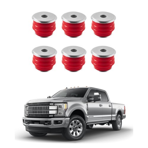 Body Mount Bushing Kit Compatible with 2008-2016 F250 F350 Super Duty 60 PCS Red