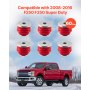 Body Mount Bushing Kit Compatible with 2008-2016 F250 F350 Super Duty 60 PCS Red
