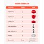 Body Mount Bushing Kit Compatible with 2008-2016 F250 F350 Super Duty 60 PCS Red