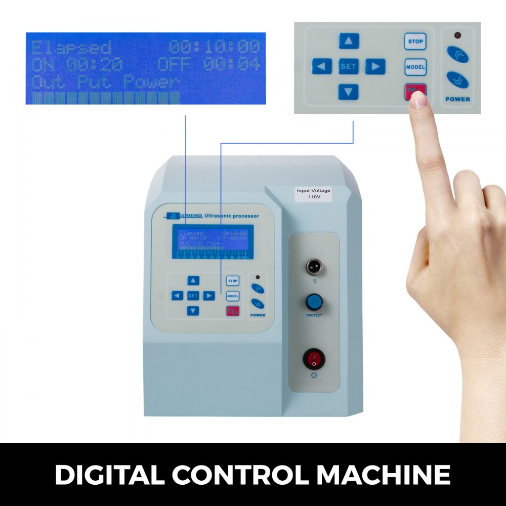 FS-150N Ultrasonic Homogenizer Sonicator Lab Cell Disruptor Mixer 80W 0.1-100ml