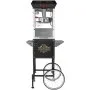 VEVOR Popcorn Maker with Cart, 850W Popcorn Popper Machine, 8 Oz Kettle Makes 48 Cups per Batch, Popcorn Maker Equipped with Tempered Glass, Includes 4 Scoops, Movie Theater Style, Black