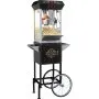 VEVOR Popcorn Maker with Cart, 850W Popcorn Popper Machine, 8 Oz Kettle Makes 48 Cups per Batch, Popcorn Maker Equipped with Tempered Glass, Includes 4 Scoops, Movie Theater Style, Black