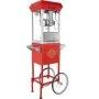 VEVOR Popcorn Maker with Cart, 850W Popcorn Popper Machine, 8 Oz Kettle Makes 48 Cups per Batch, Popcorn Maker Equipped with Tempered Glass, Includes 4 Scoops, Movie Theater Style, Red