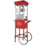 VEVOR Popcorn Maker with Cart, 850W Popcorn Popper Machine, 8 Oz Kettle Makes 48 Cups per Batch, Popcorn Maker Equipped with Tempered Glass, Includes 4 Scoops, Movie Theater Style, Red