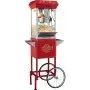 VEVOR Popcorn Maker with Cart, 850W Popcorn Popper Machine, 8 Oz Kettle Makes 48 Cups per Batch, Popcorn Maker Equipped with Tempered Glass, Includes 4 Scoops, Movie Theater Style, Red