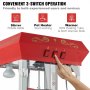 VEVOR Popcorn Popper Machine with Cart  Popcorn Maker 850W 8 Oz 48 Cups Red