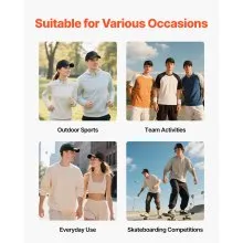 VEVOR Baseball Cap Plain Baseball Hats with Breathable Cotton Fabric Bulk 12 Pcs