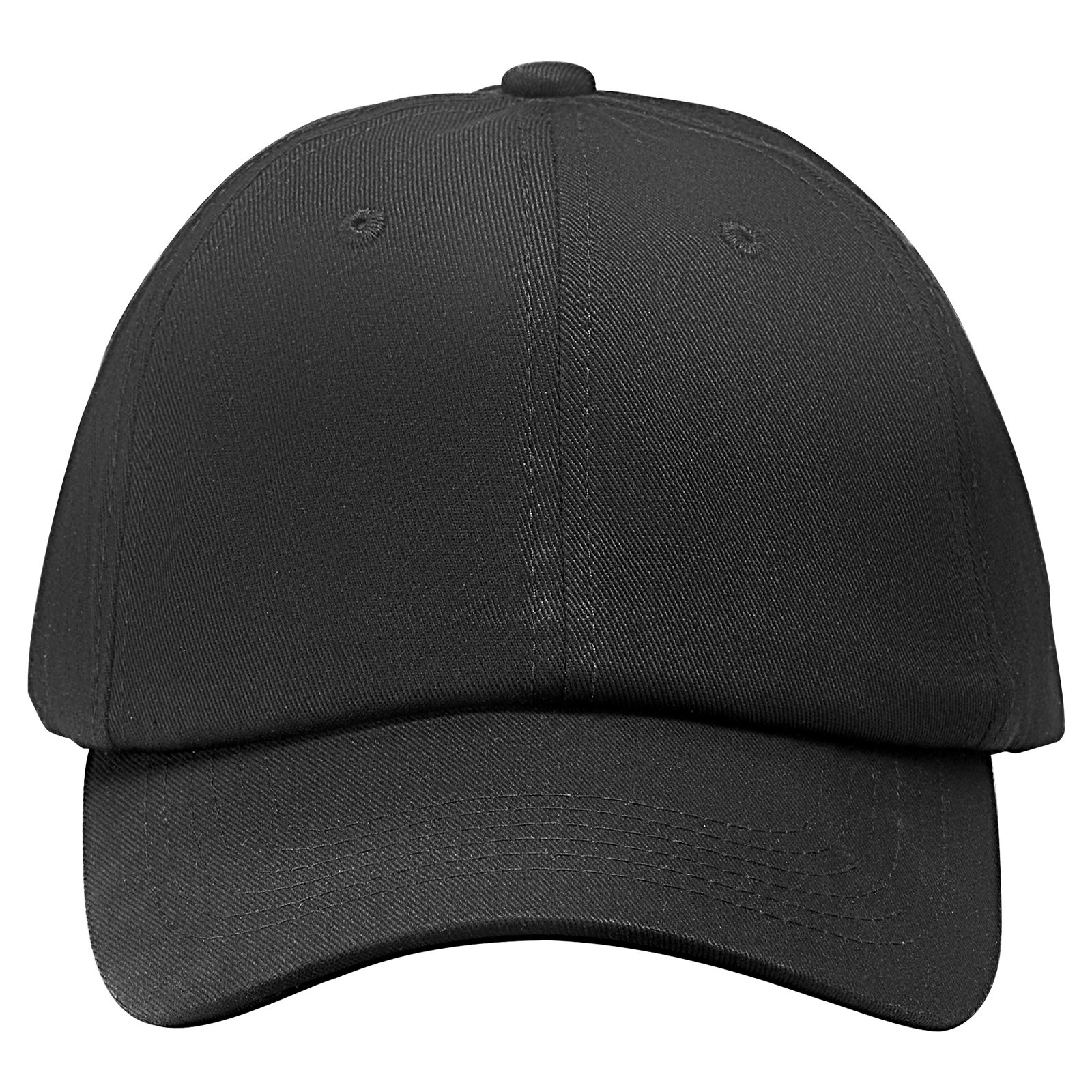 VEVOR Baseball Cap, Plain Baseball Hat with Breathable Pure Cotton Fabric, Adjustable Size, Blank 12 Pack Bulk Caps Ideal for Running, Workouts or Outdoor Activities, 12 Pcs, Black
