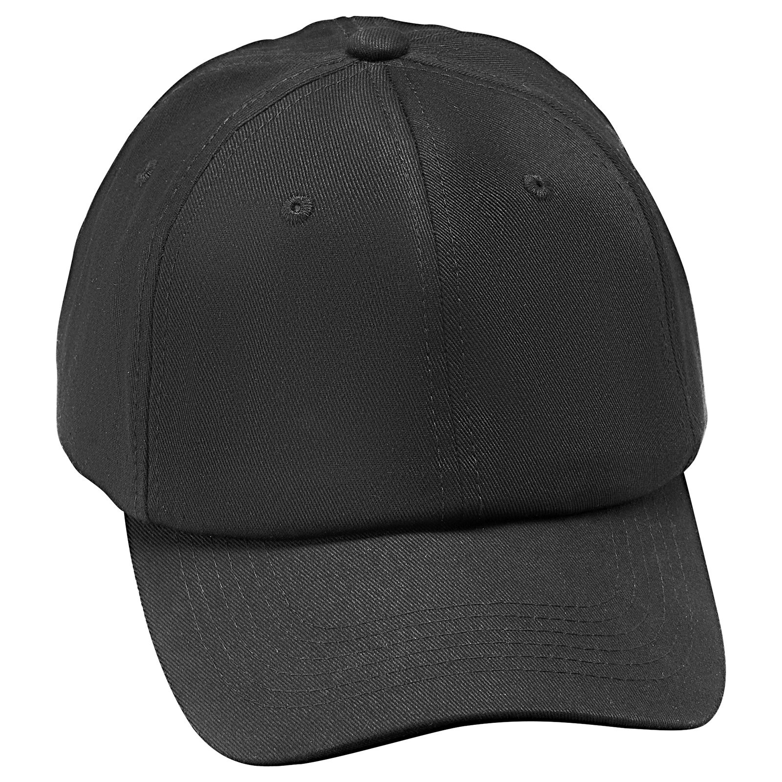 VEVOR Baseball Cap, Plain Baseball Hat with Breathable Pure Cotton Fabric, Adjustable Size, Blank 12 Pack Bulk Caps Ideal for Running, Workouts or Outdoor Activities, 12 Pcs, Black
