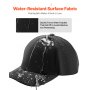 VEVOR Baseball Cap, Plain Baseball Hat with Breathable Fabric, Adjustable Size, Lightweight Summer Thin Sports Caps Ideal for Running, Workouts, or Outdoor Activities, 1 Pc, Black
