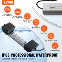 VEVOR 10 Head Ultrasonic Mist Maker 7000mL/H Ultrasonic Fogger IP67 Waterproof