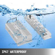 VEVOR Mist Maker 12 Head Ultrasonic Mist Fogger with Waterproof Power Supply Ultrasonic Fogger Humidifier Stainless Steel Pond Mister Fogger 7kg/h Ultrasonic Mist Humidifier for Gardening and Pond