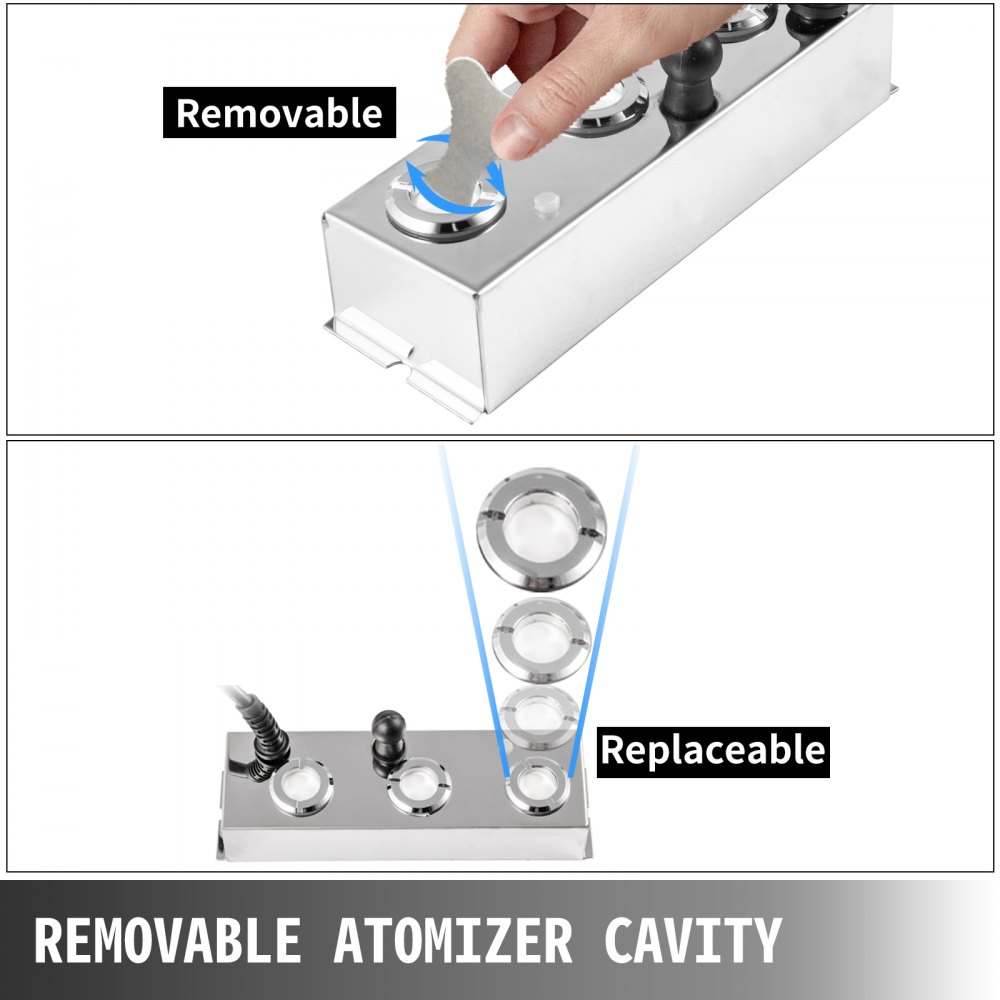 Pond Ultrasonic Mist Maker, Ultrasonic Mist Fogger 3 Head Mist Fogger Humidifier