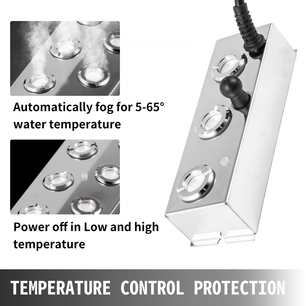 Pond Ultrasonic Mist Maker, Ultrasonic Mist Fogger 3 Head Mist Fogger Humidifier