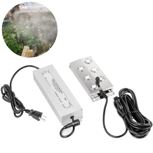VEVOR Mist Maker 6 Head Ultrasonic Mist Fogger with Waterproof Power Supply Ultrasonic Fogger Humidifier Stainless Steel Pond Mister Fogger 2.5kg/h