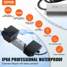 VEVOR 6 Head Ultrasonic Mist Maker 4500mL/H Ultrasonic Fogger IP67 Waterproof