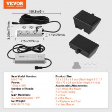 VEVOR 6 Head Ultrasonic Mist Maker 4500mL/H Ultrasonic Fogger IP67 Waterproof
