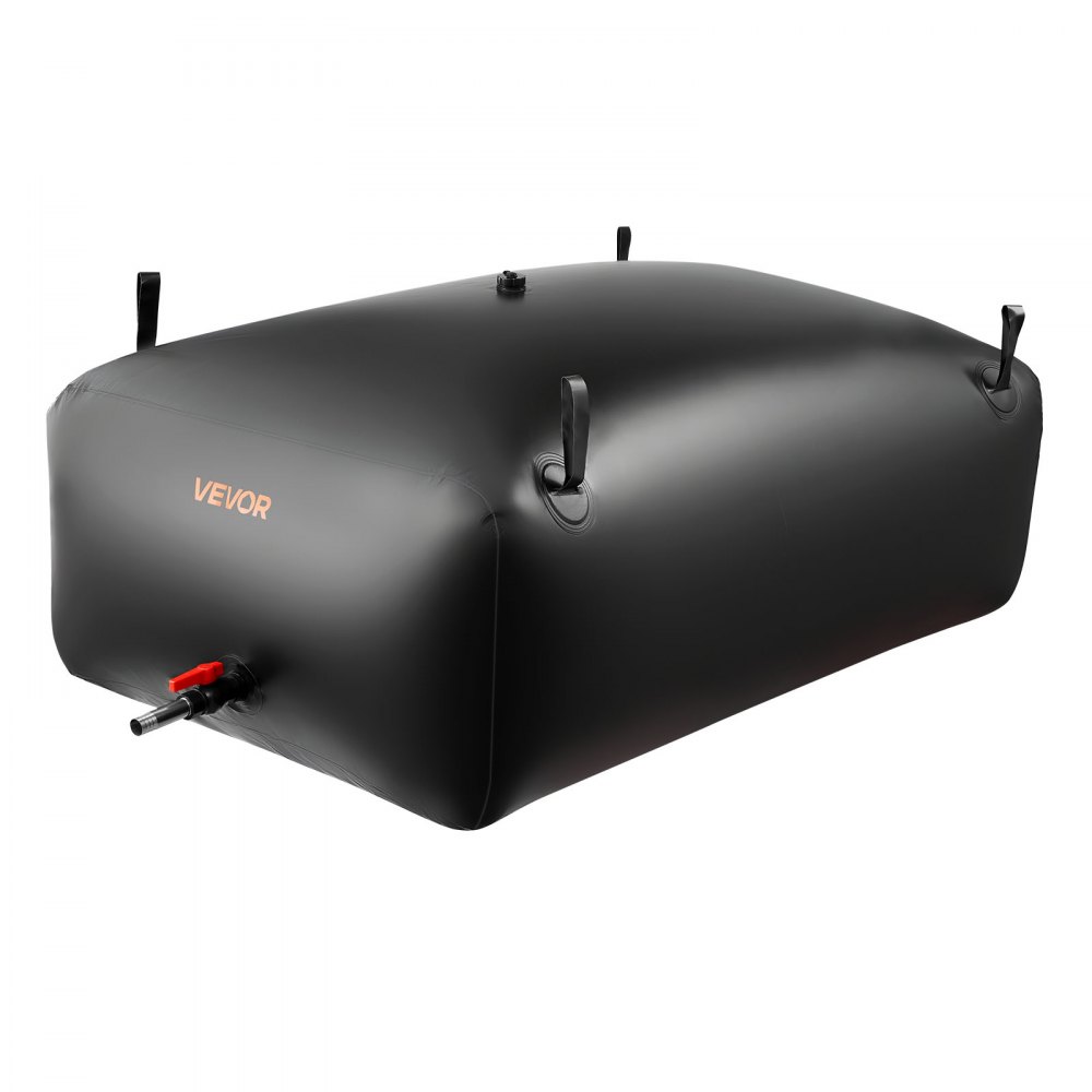 VEVOR Water Storage Bladder 540L Large Capacity Water Bag, Portable & Collapsible Soft Waters Container, Leakproof & Tear-Resistant PVC Emergency Waters Storage Tank for RV Truck & Outdoor Use