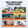 VEVOR Portable Water Storage Bladder 999.3 L PVC Collapsible Water Tank Black