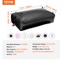 VEVOR Portable Water Storage Bladder 999.3 L PVC Collapsible Water Tank Black