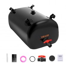VEVOR Water Storage Bladder, 29.85 Gallon (113L) Water Storage Container Tank, 1000D PVC Thickened Soft Bag Bladder, Collapsible Portable for Garden Irrigation, Camping, RVs, Emergency Use - Black