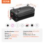 VEVOR Portable Water Storage Bladder 113.2 L PVC Collapsible Water Tank Black