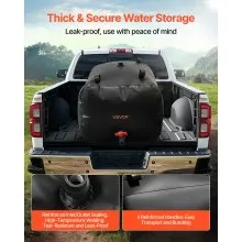 VEVOR Water Storage Bladder, 63.4 Gallon (240L) Water Storage Container Tank, 1000D PVC Large Capacity Soft Bag Bladder, Collapsible Portable for Garden Irrigation, Camping, RVs, Emergency Use - Black