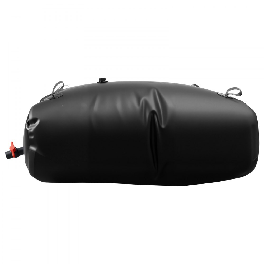 VEVOR Water Storage Bladder, 330L Water Storage Container Tank, 1000D PVC Large Capacity Soft Bag Bladder, Collapsible Portable for Garden Irrigation, Camping, RVs, Emergency Use - Black